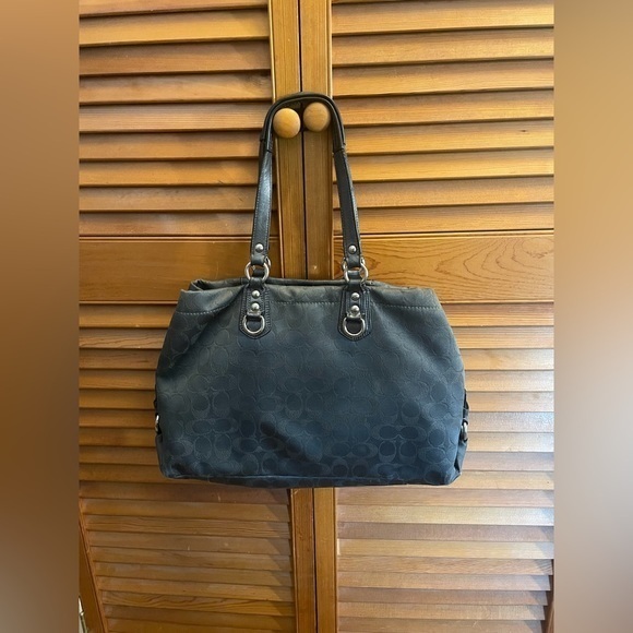 COACH Authentic Charcoal Blue Tote 🔥Preloved💜 - Picture 3 of 8